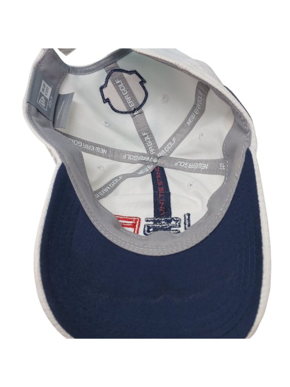 New Era Golf USA 2016 Ryder Cup Adjustable White Hat Embroidered Patches #D5 - Picture 5 of 13